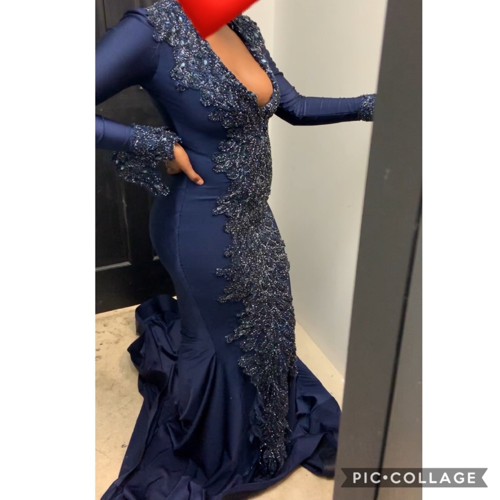 Evening gown .. worn once . Size 6 . Custom made .